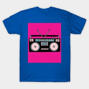 Old Colorful Stylish Retro Music Radios T-Shirt